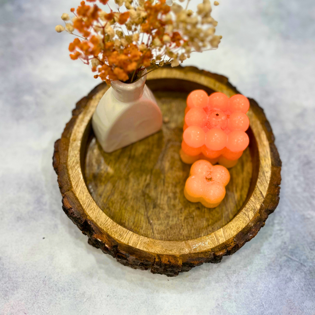 Round Bark Serving Tray with Raised Sides - Image 3
