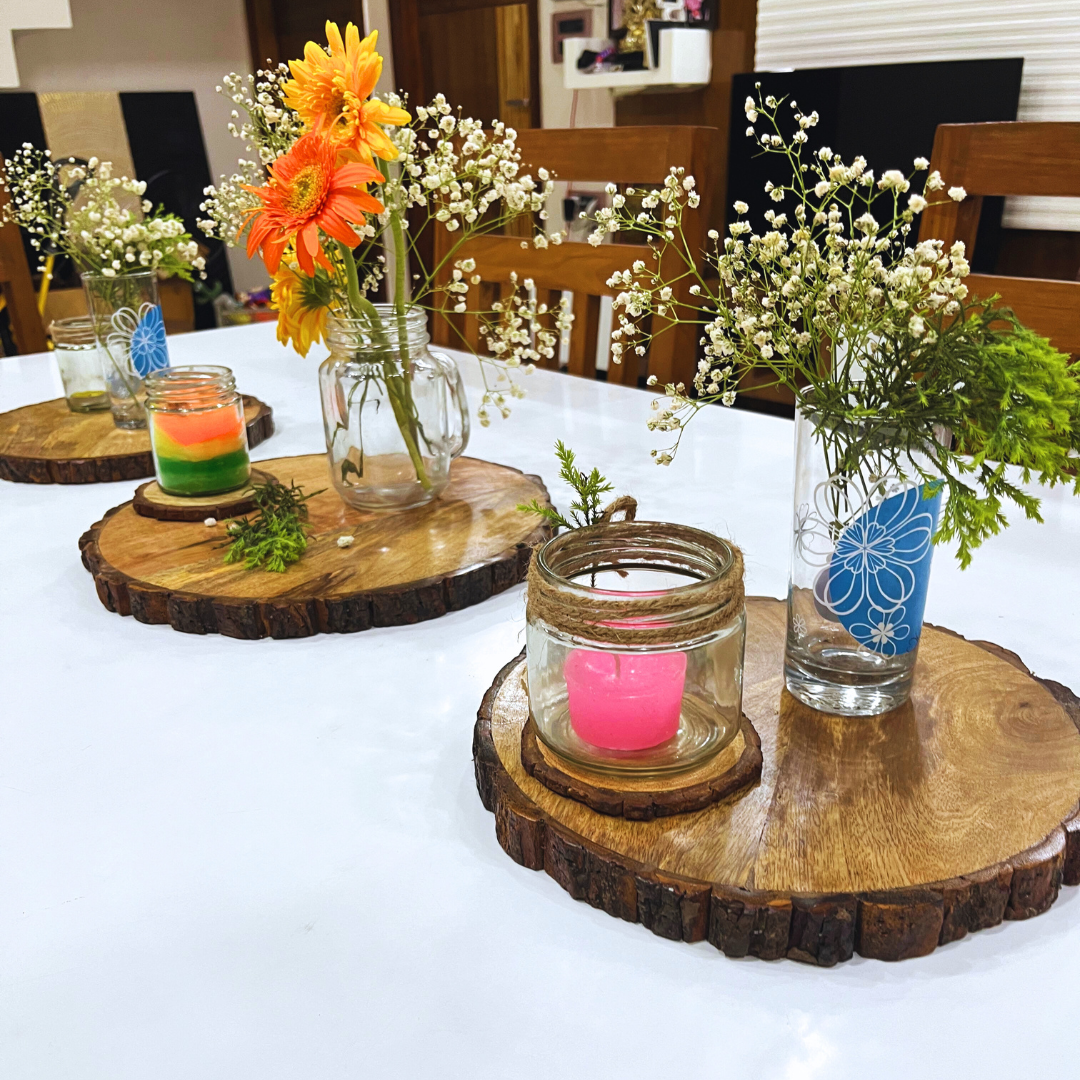 Rustic Wooden Serving Platter (Live Edge)/ Wooden Slice - Image 5