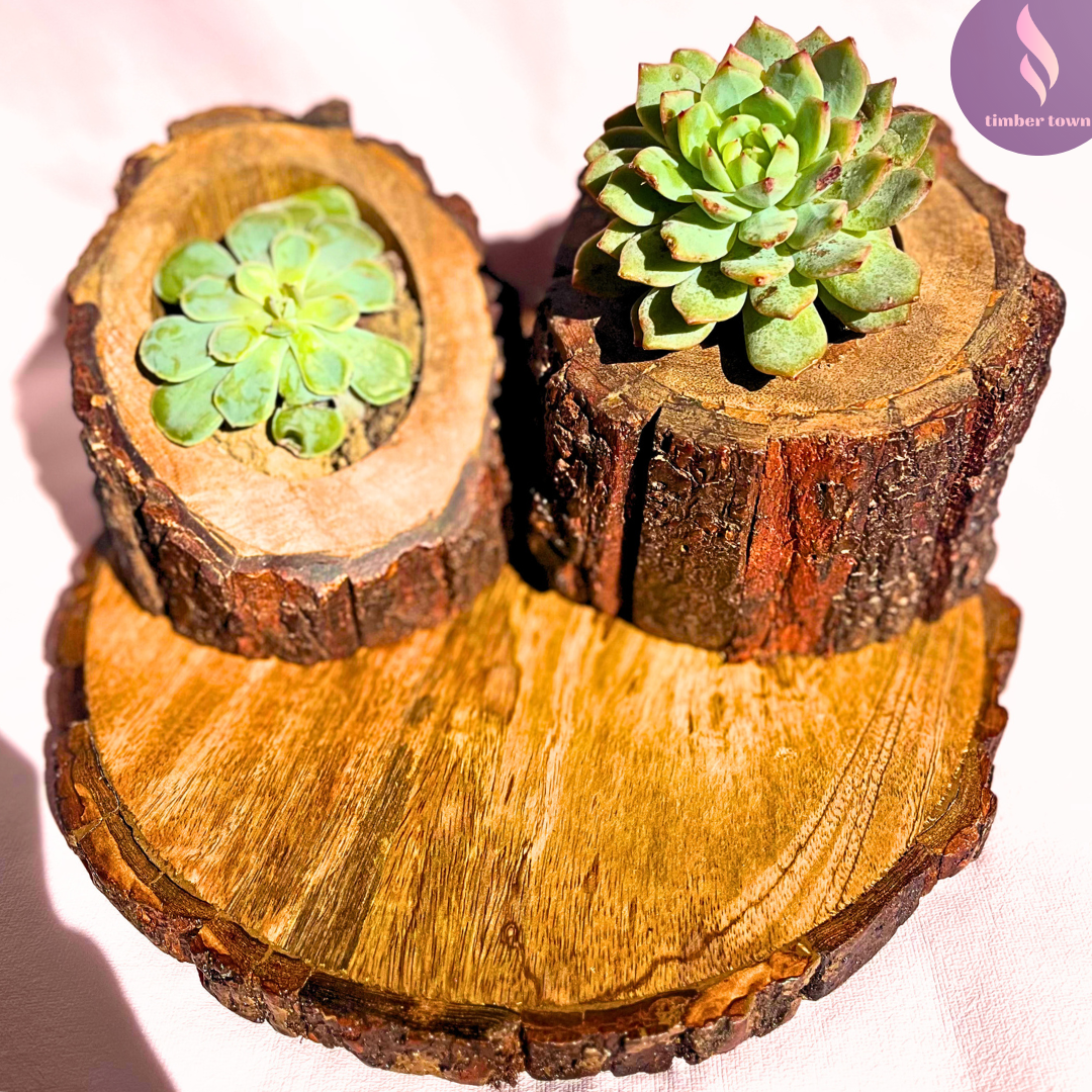 Rustic Wooden Serving Platter (Live Edge)/ Wooden Slice - Image 6