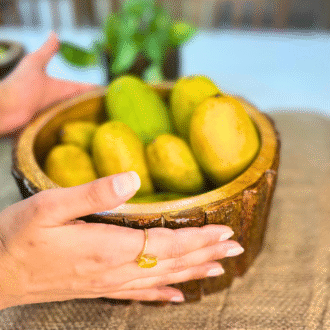 Sandal Large Rustic Wooden Bowl