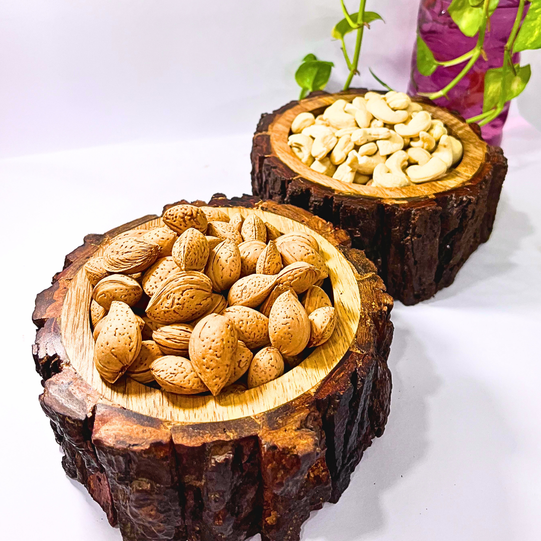 Rustic Wooden Dryfruit Serving Bowls - Image 5