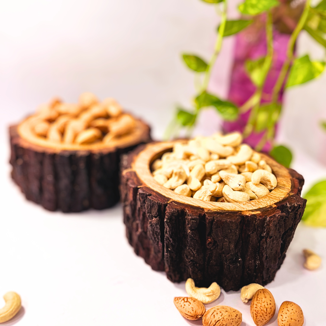 Rustic Wooden Dryfruit Serving Bowls - Image 4